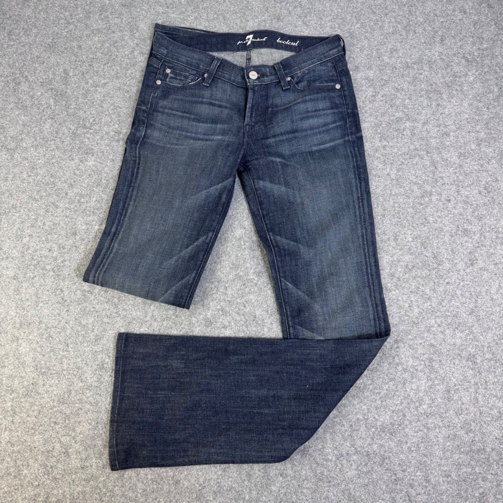 7 For All Mankind Women Dark Wash Bootcut Jeans Size 25 Made in USA Stretch